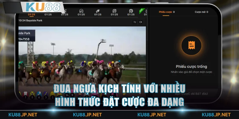 Đua ngựa kịch tính với nhiều hình thức đặt cược đa dạng