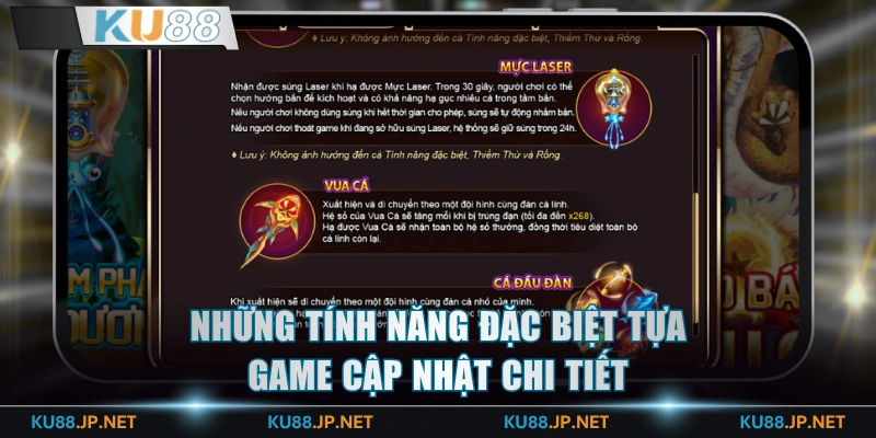 Những tính năng đặc biệt tựa game cập nhật chi tiết