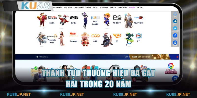 Thành tựu thương hiệu đã gặt hái trong 20 năm